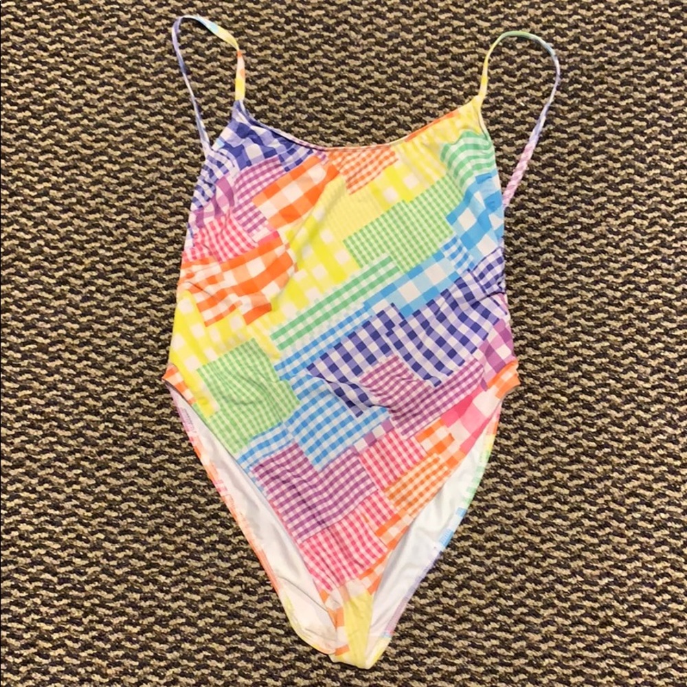 Color One Piece Bathing Suit
